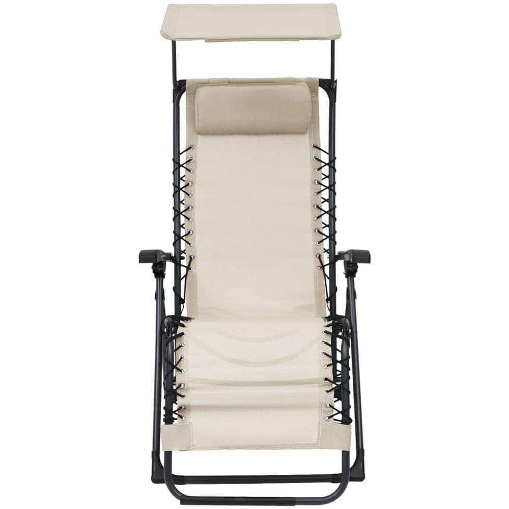 Sdraio Pieghevole in Textilene Crema - Foto 2