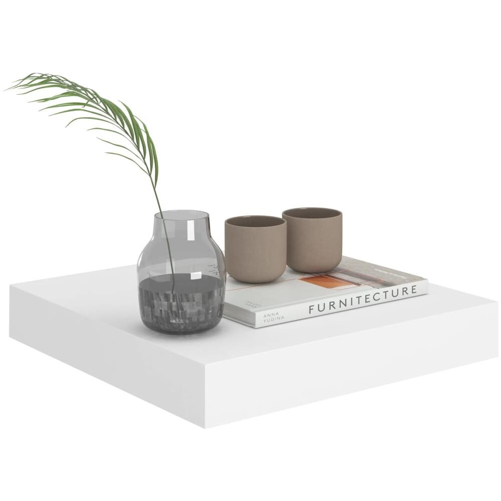Scaffali a Parete 2 pz Bianco 23x23,5x3,8 cm in MDF - Foto 2