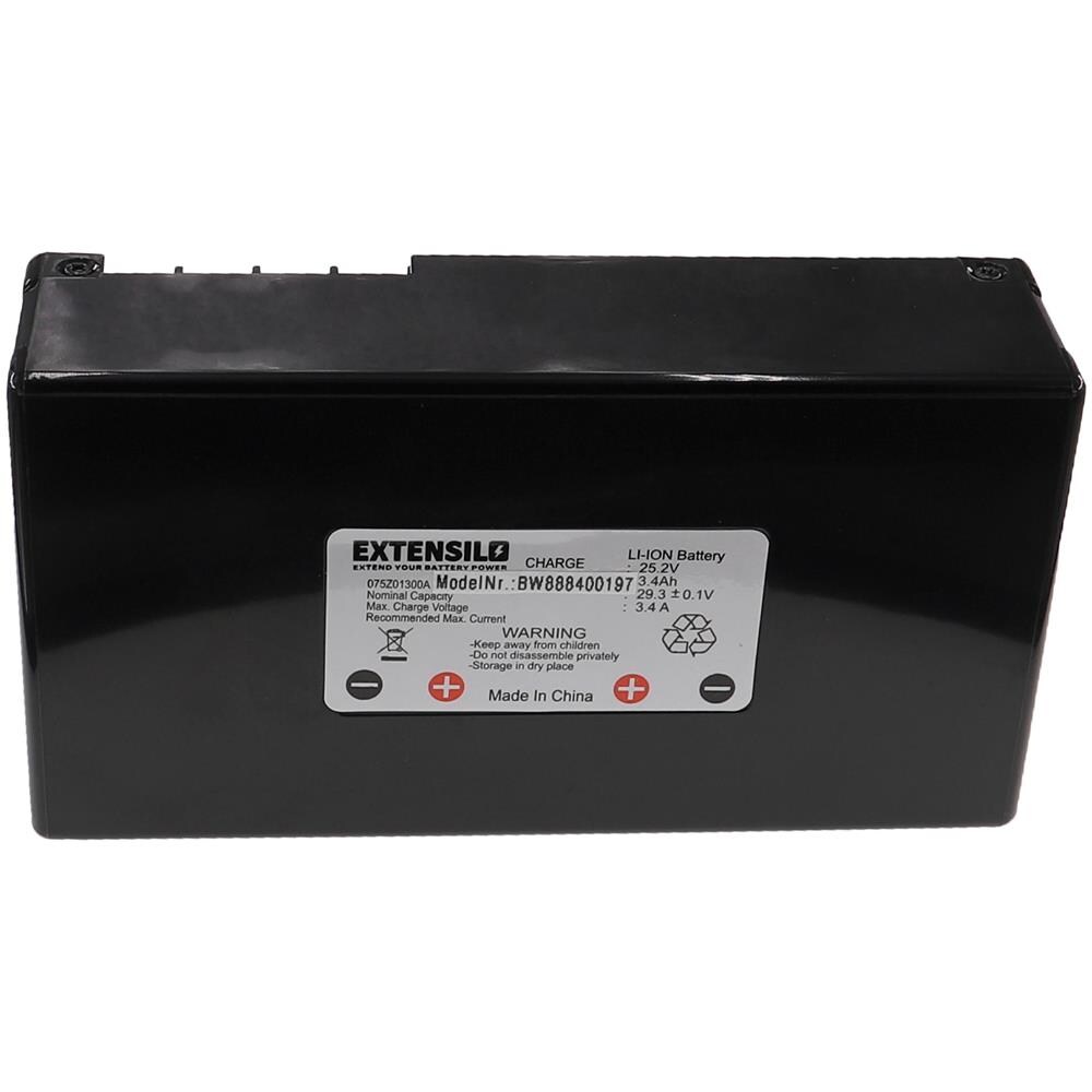 EXTENSILO Batterie 3400mAh 25,2V Li-ion Compatible Stiga Autoclip 230, 230S, M3, M5, M7 – Remplacement Haute Performance Robot Tondeuse
