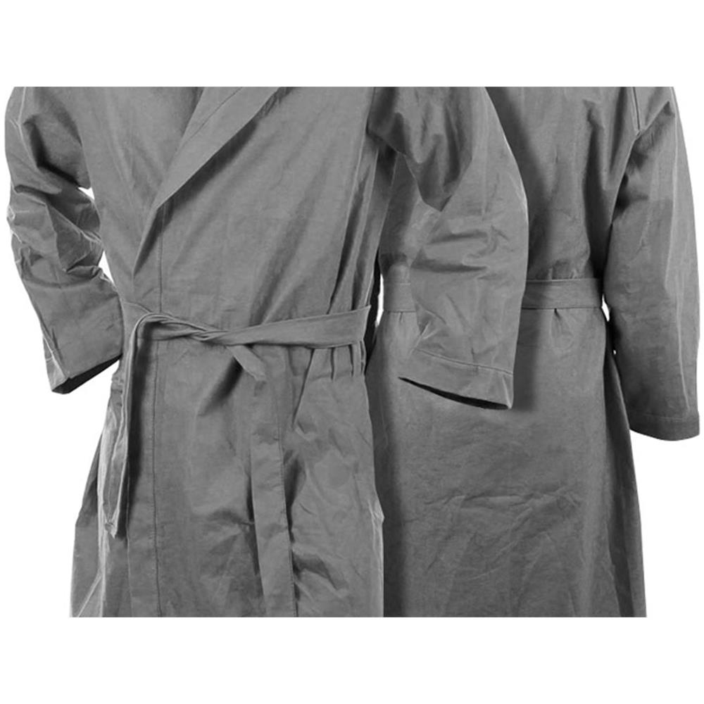 Accappatoio Con Cappuccio In Microfibra Adulto Unisex In Tinta Unita Vari Colori M Grigio - Foto 2