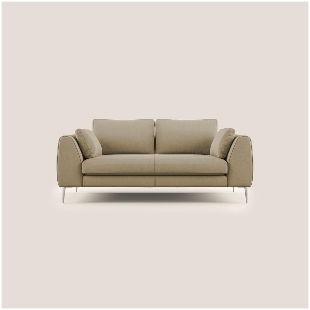 Plano Divano Lineare In Microfibra Tecnica T11 Beige - Foto 1