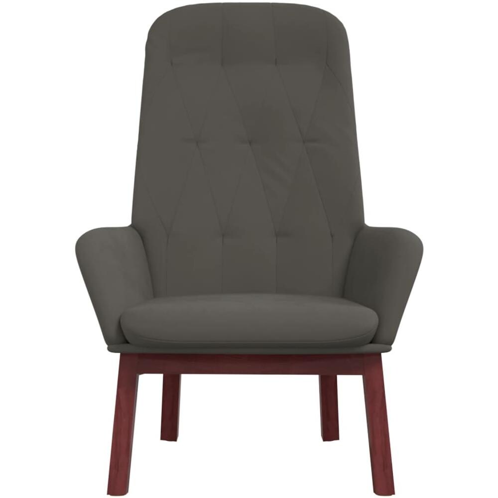 Poltrona Relax Grigio Scuro In Velluto - Foto 4