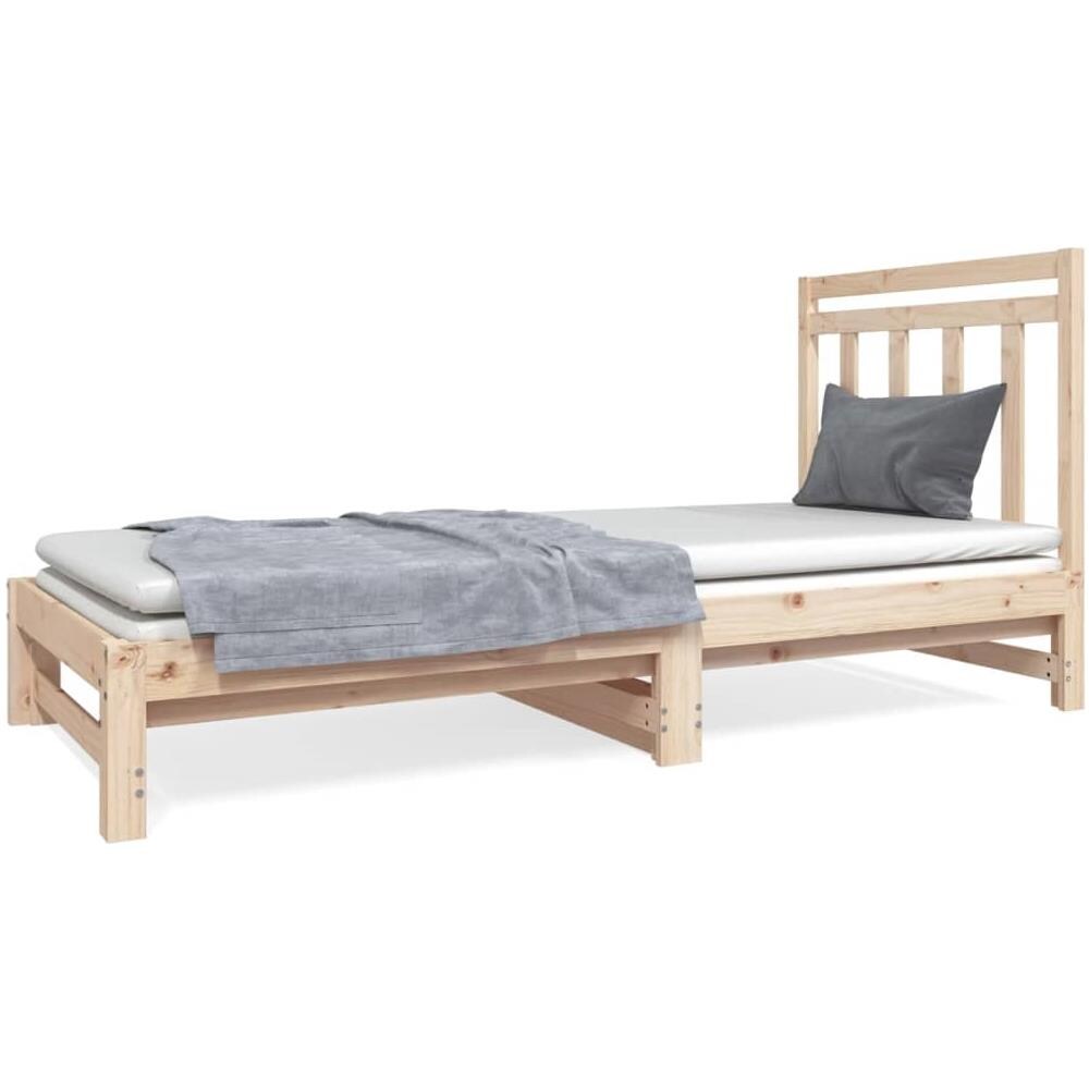 Dormeuse Estraibile 2x (90x190) Cm Legno Massello Di Pino - Foto 2
