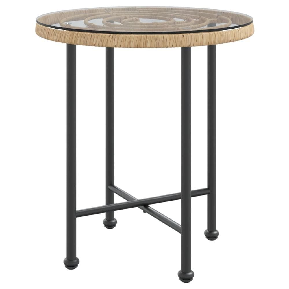 Tavolo Da Pranzo 50 Cm Vetro Temperato E Acciaio - Foto 2