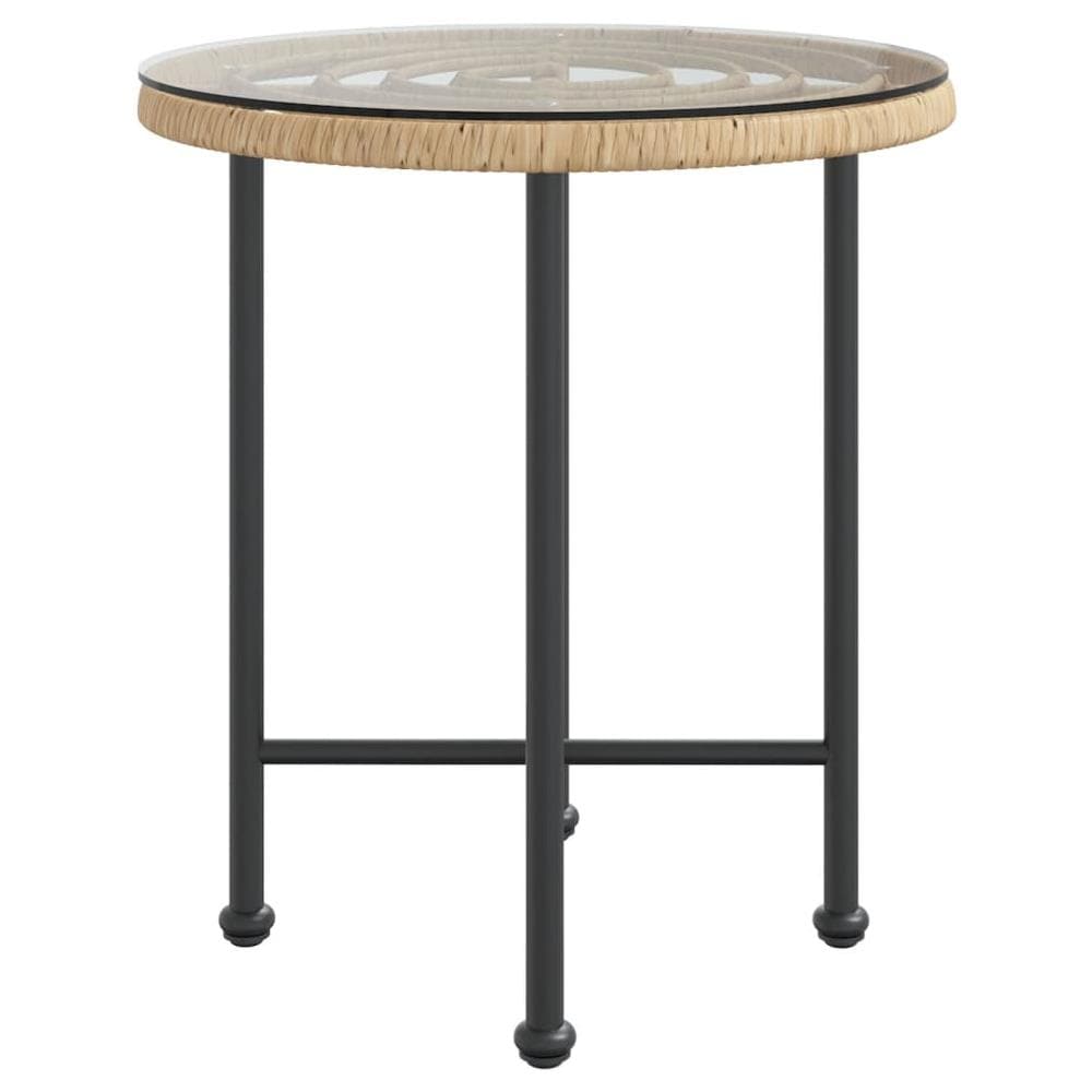 Tavolo Da Pranzo 50 Cm Vetro Temperato E Acciaio - Foto 3