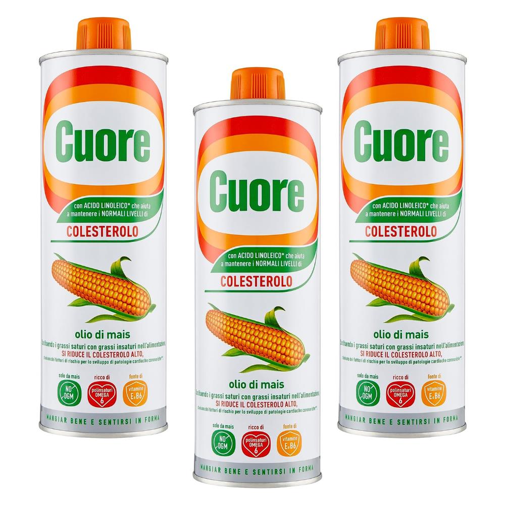 Cuore Olio Di Mais In Latta Da 1 Litro Pezzi 3 - Foto 1