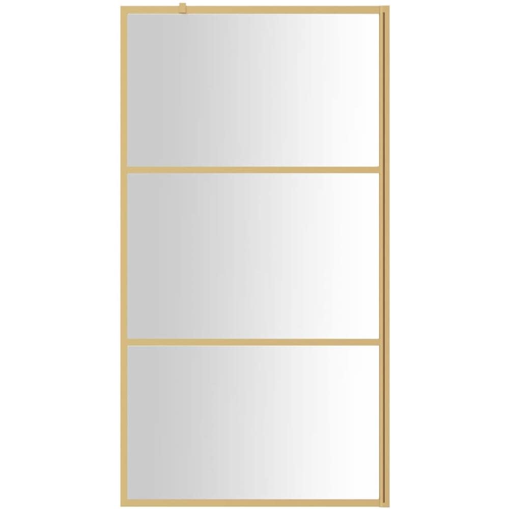 Parete Per Doccia Walk-in Vetro Trasparente Esg 100x195 Cm Oro - Foto 3
