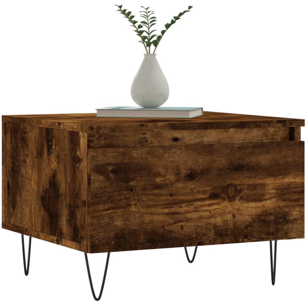 Tavolini Salotto 2pz Rovere Fumo 50x46x35 Cm Legno Multistrato - Foto 3