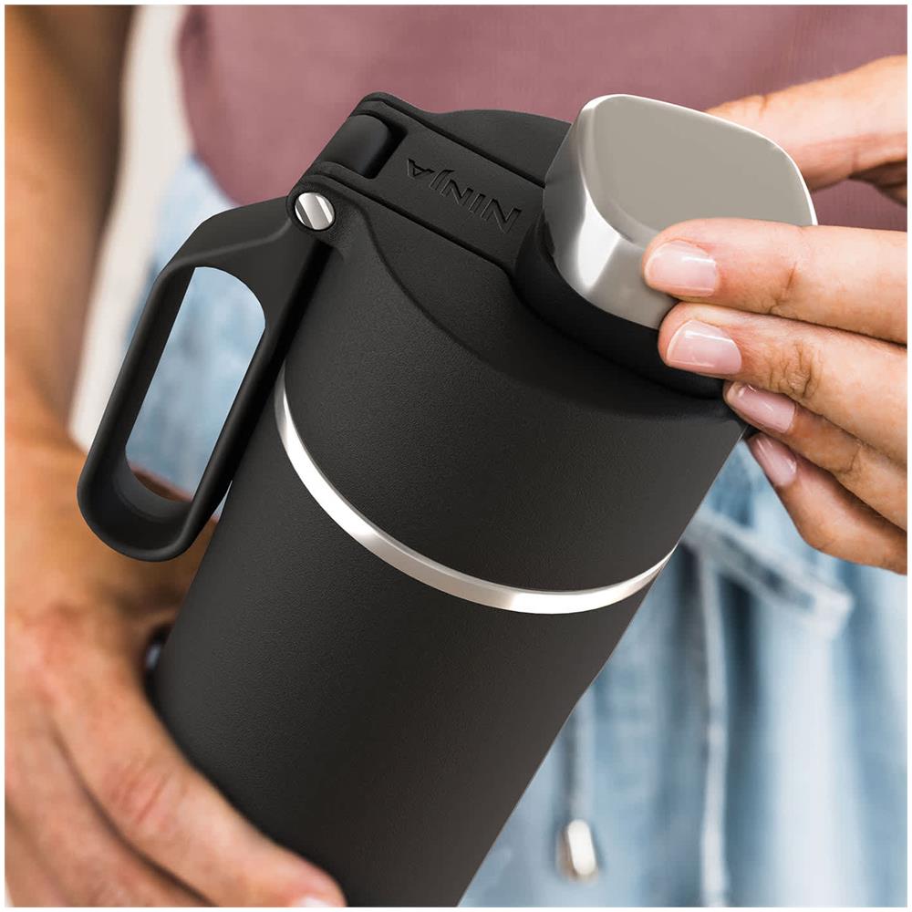 Thirsti Uso quotidiano, Fitness, Trekking, Sport 530 ml Plastica, Acciaio inox Nero - Foto 2