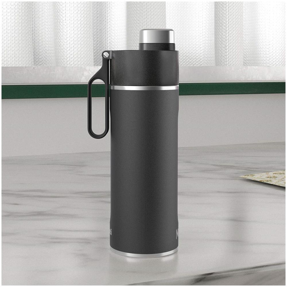 Thirsti Uso quotidiano, Fitness, Trekking, Sport 530 ml Plastica, Acciaio inox Nero - Foto 8