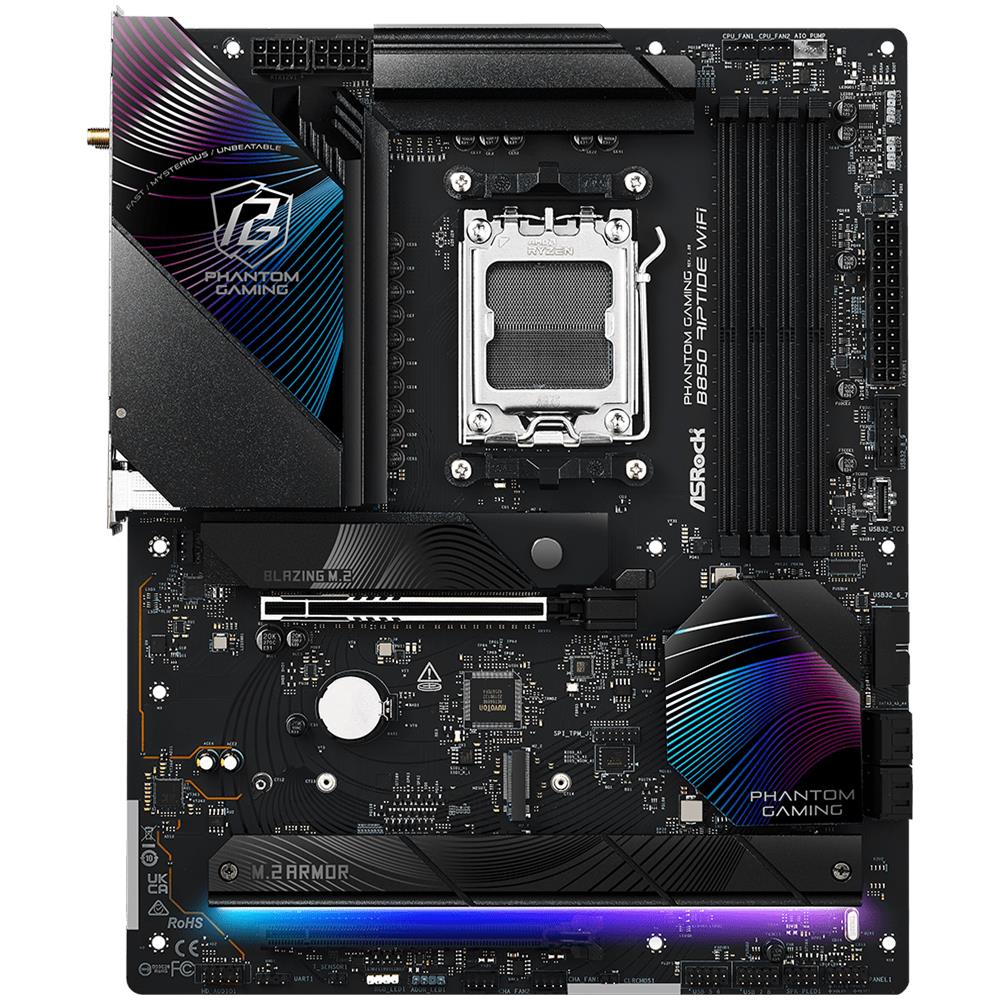 Scheda Madre Phantom Gaming Riptide 90-MXBQT-A0UAYZ WIFI Socket AM5 Chipset B85 ATX - Foto 2