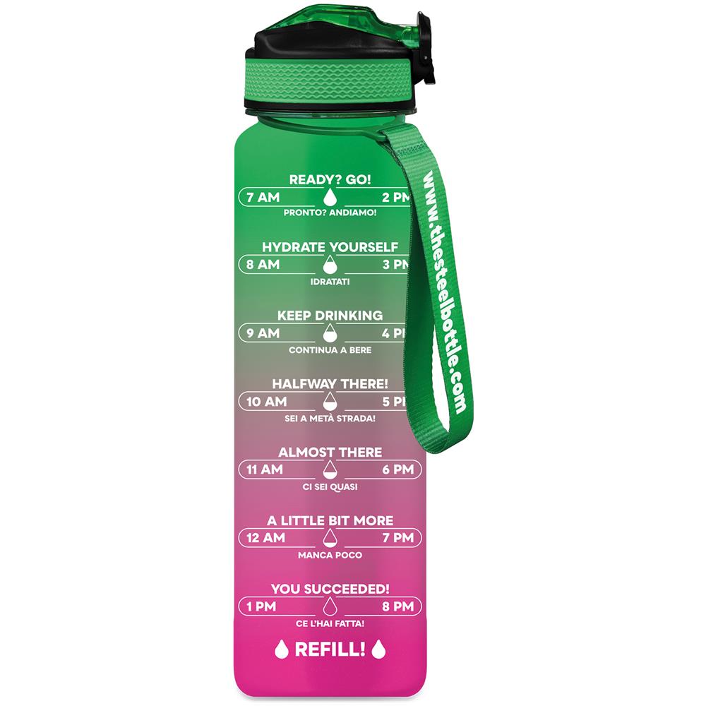 MWB1L1PG borraccia Uso quotidiano 1000 ml Tritan Verde, Rosa - Foto 1