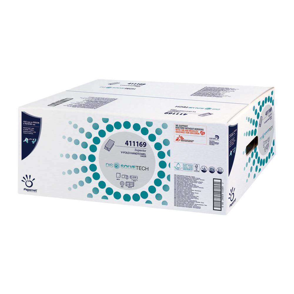 411169 asciugamano di carta 210 fogli Cellulosa Bianco - Foto 1