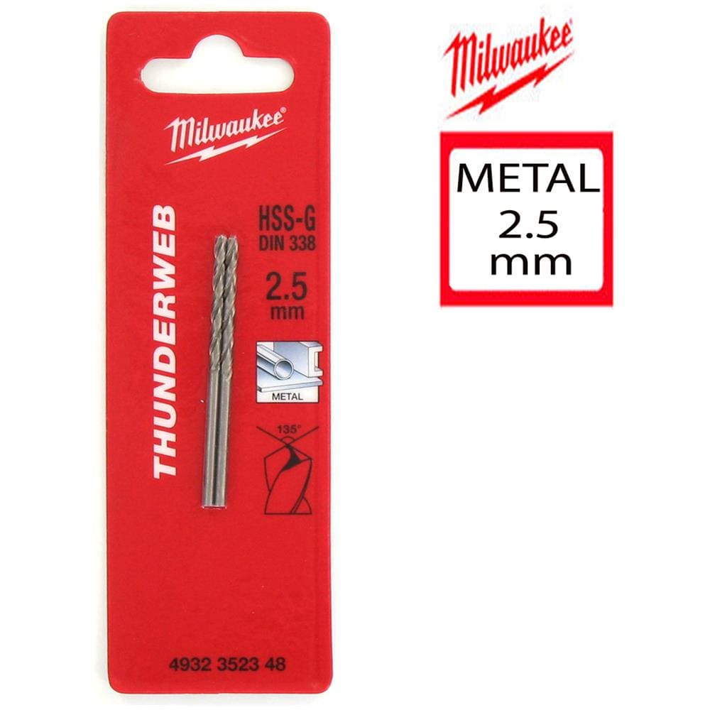 Confezione Da 2 Trapano Metallo Bit Hss-g Thunderweb 2,5 X 57 Mm 4.932.352,3480 - Foto 1