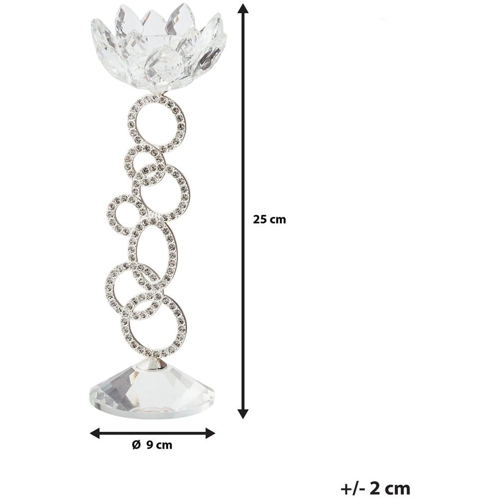 Candelabro Argento 9x9 25 Cm Oviedo - Foto 2