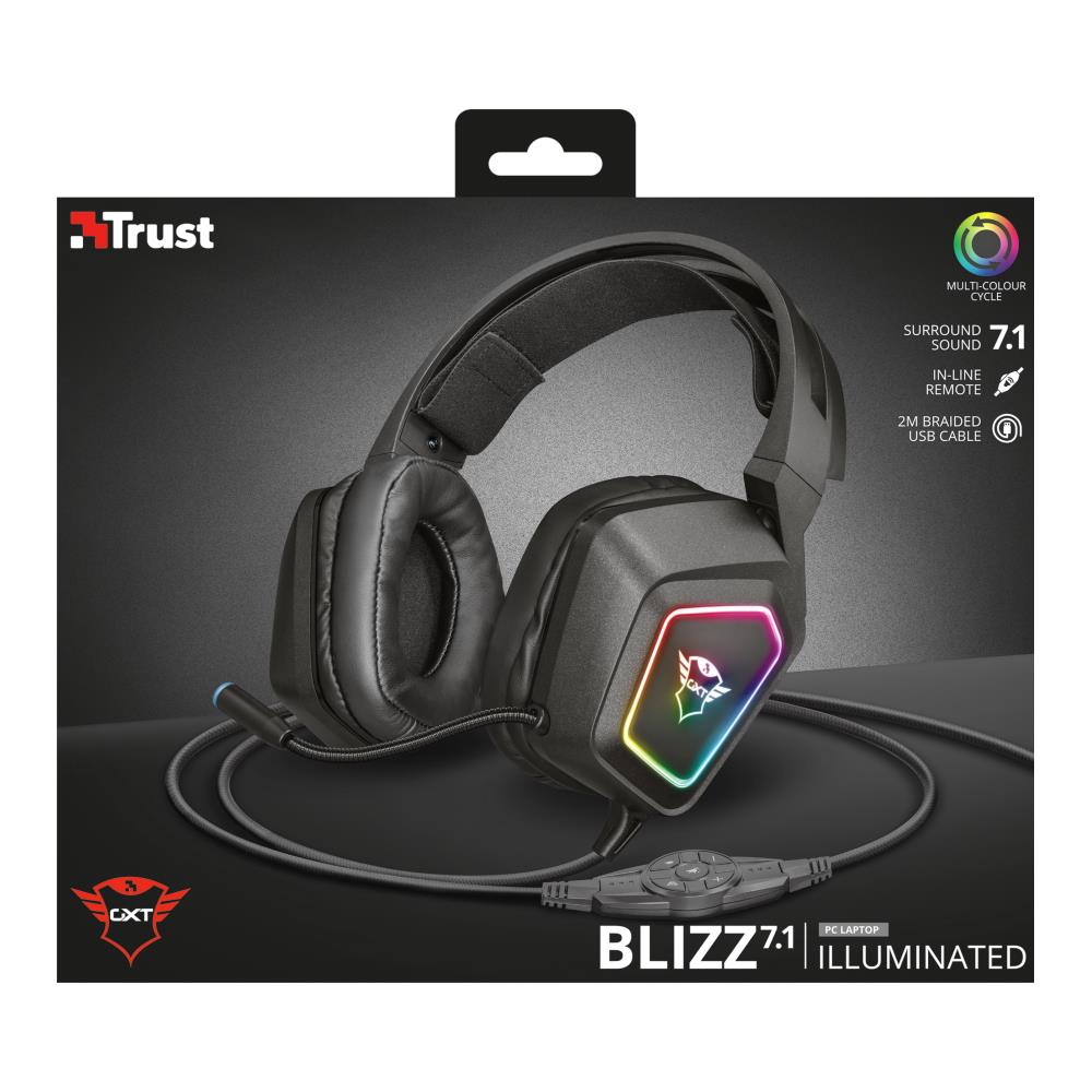 Cuffie da Gioco con Microfono GXT 450 Blizz RGB 7.1 Colore Nero - Foto 8