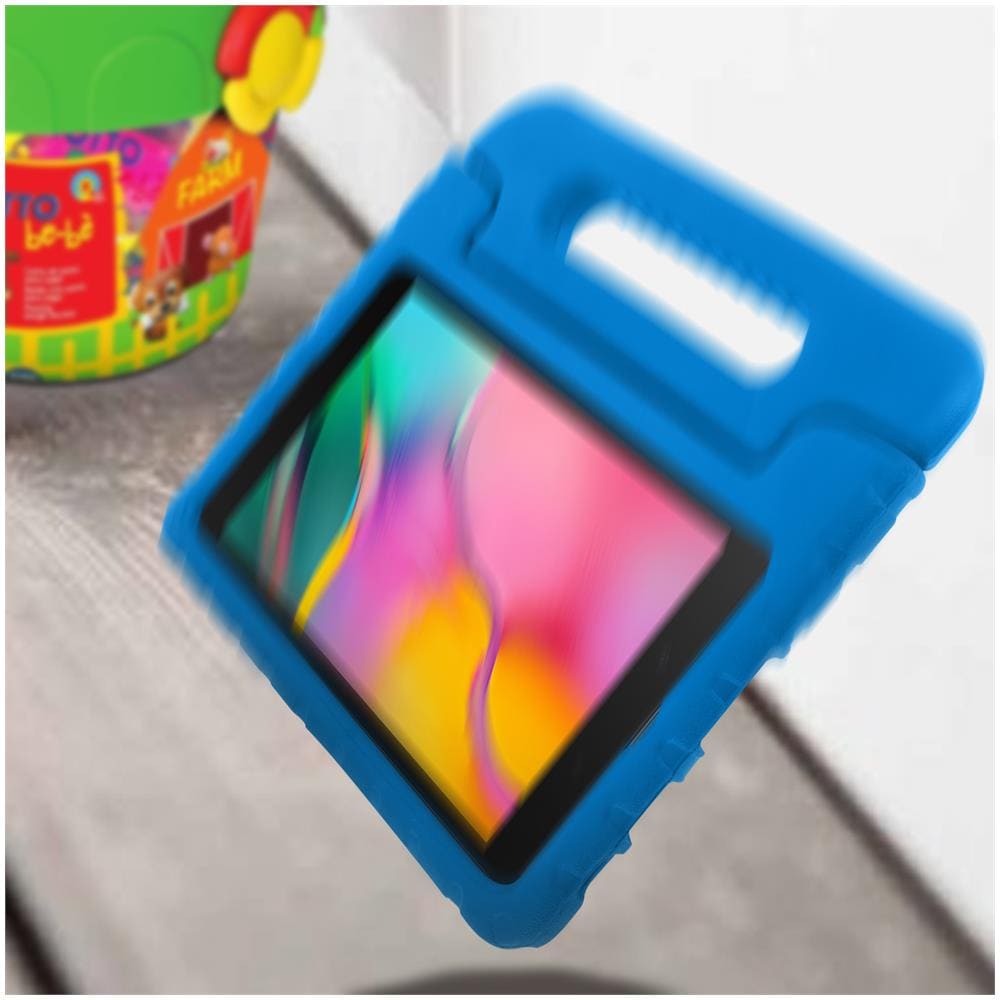 Cover Samsung Galaxy Tab A 8.0 2019 Anti Shock Speciale Bambino Con Manico Blu - Foto 2