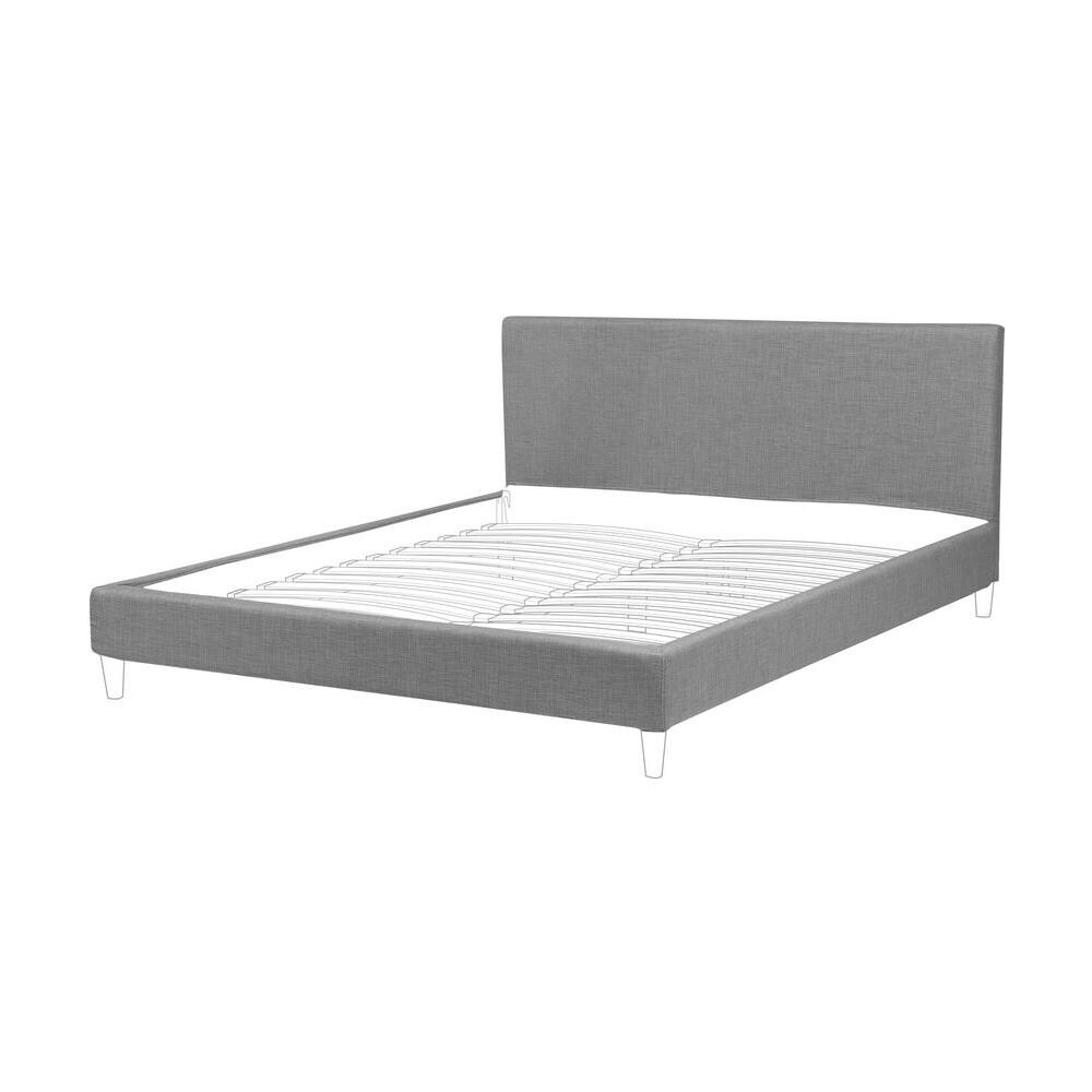 Fodera In Tessuto Grigio Chiaro Per Il Letto 160 X200 Cm Fitou - Foto 2