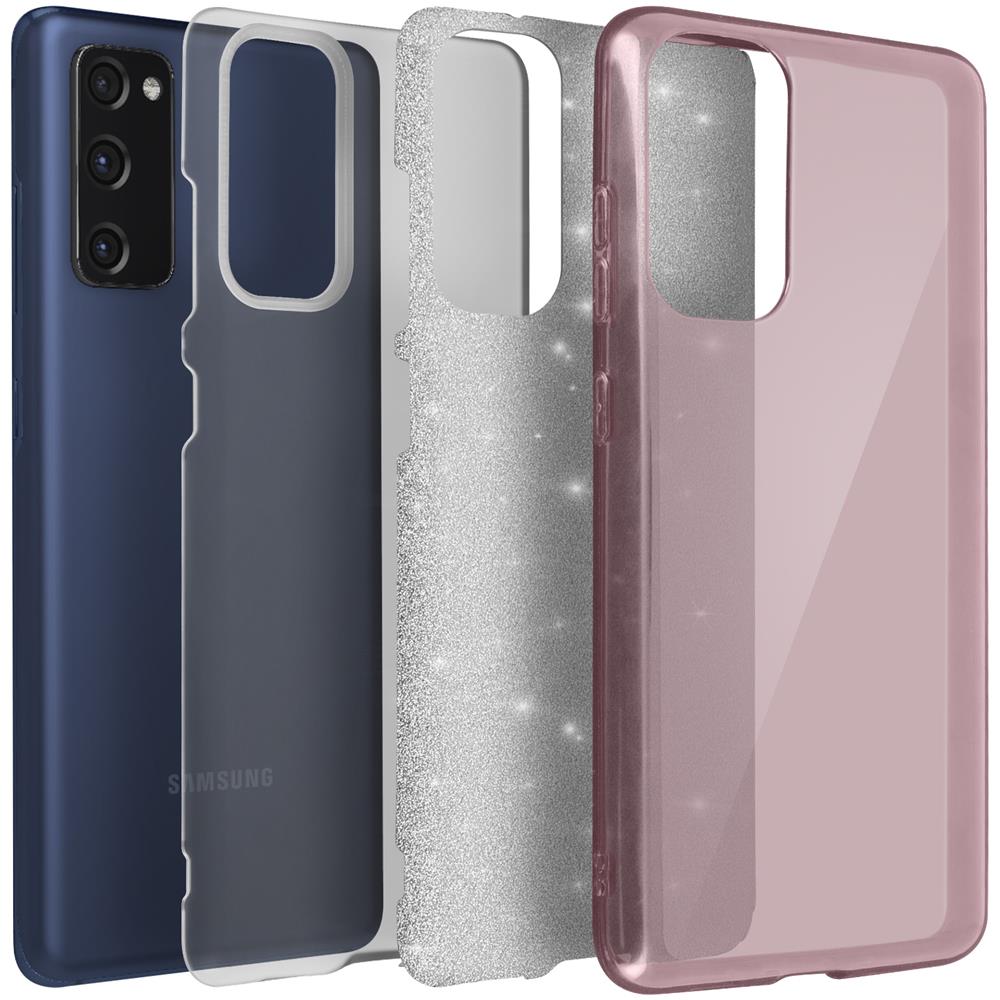 Cover Semirigida Samsung Galaxy S20 Fe In Silicone Paillettes Rimovibili Rosa - Foto 1