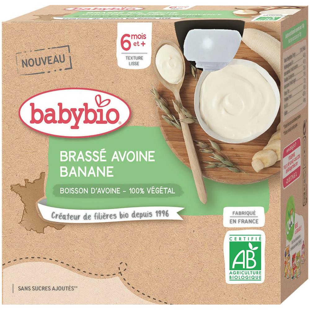 Dessert Bébé Brassé Végétal Avoine & Banane Bio - Foto 1