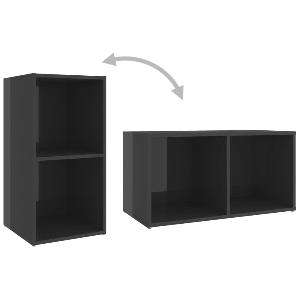 Mobili TV 2 pz Grigio Lucido 72x35x36,5 cm in Legno Multistrato - Foto 7