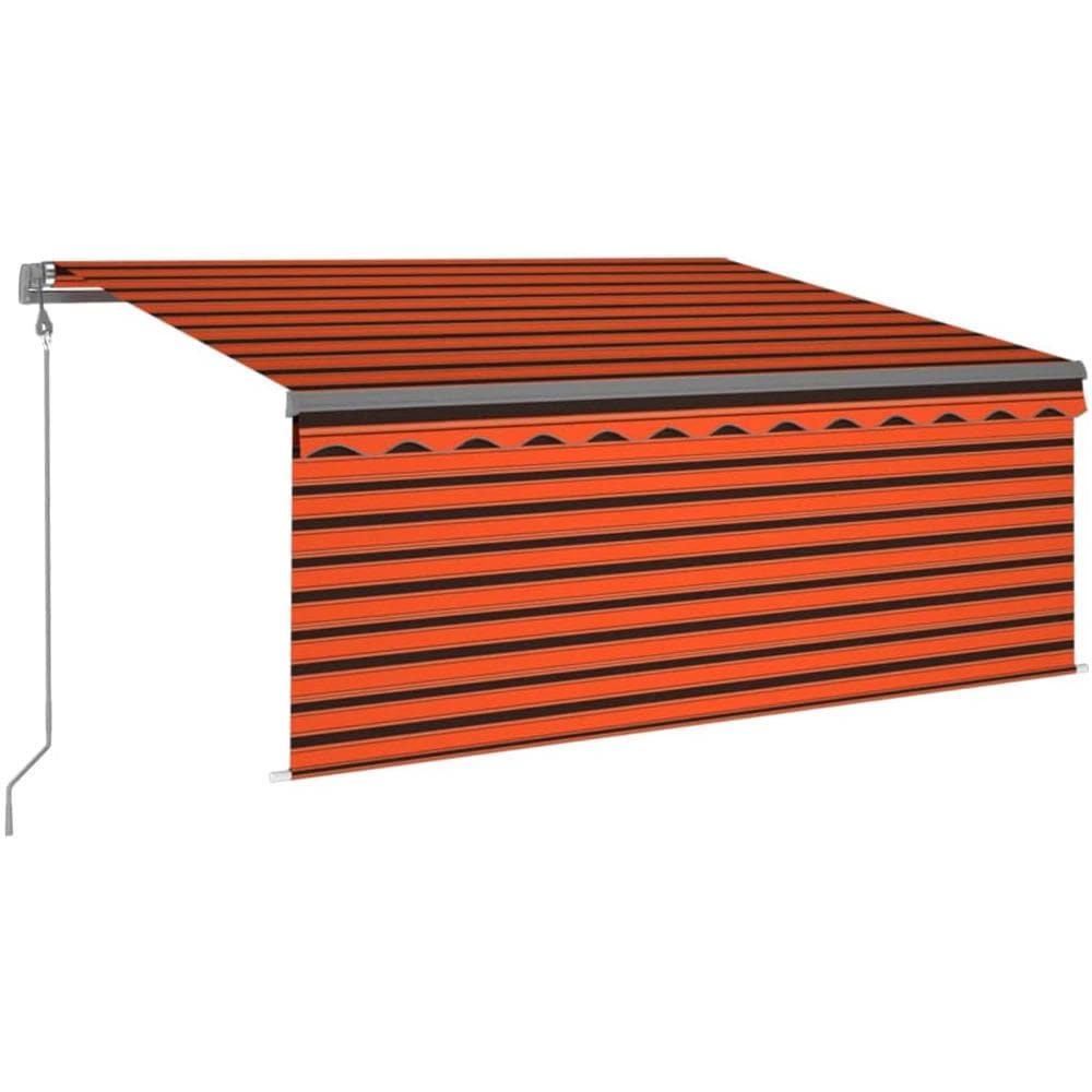 Tenda Retrattile Automatica Parasole 3,5x2,5m Arancio Marrone - Foto 1