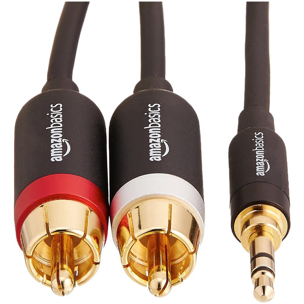 PBH-19824 7.62m 3.5mm 2 x RCA Nero, Oro, Rosso, Bianco cavo audio - Foto 1