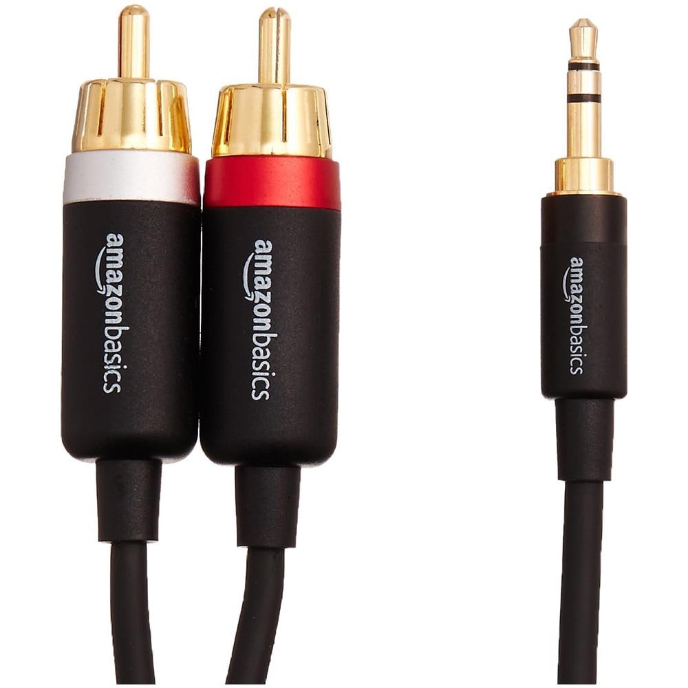 PBH-19824 7.62m 3.5mm 2 x RCA Nero, Oro, Rosso, Bianco cavo audio - Foto 2