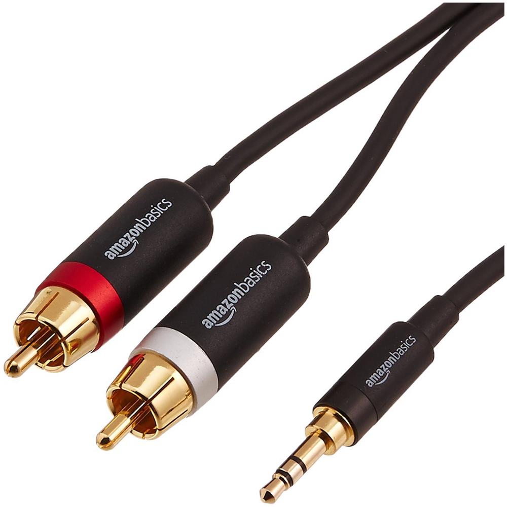 PBH-19824 7.62m 3.5mm 2 x RCA Nero, Oro, Rosso, Bianco cavo audio - Foto 4