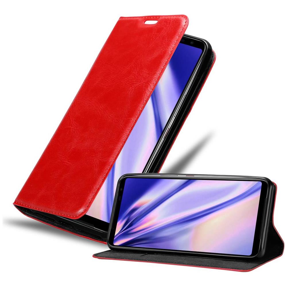 Custodia Compatibile Con Asus Rog Phone 3 In Rosso Mela - Coperchio Protettiva Con Chiusura Magnetica, Funzione Stand E Tasca Per Le Carte - Foto 1