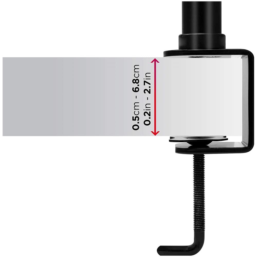 Supporto per Monitor DM151X3 da 13" a 32" Regolabile in Altezza Acciaio Inossidabile Colore Nero - Foto 7
