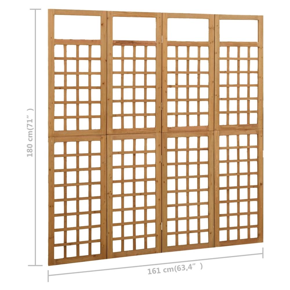 Divisorio a 4 Pannelli in Legno Massello di Abete 161x180 cm - Foto 6