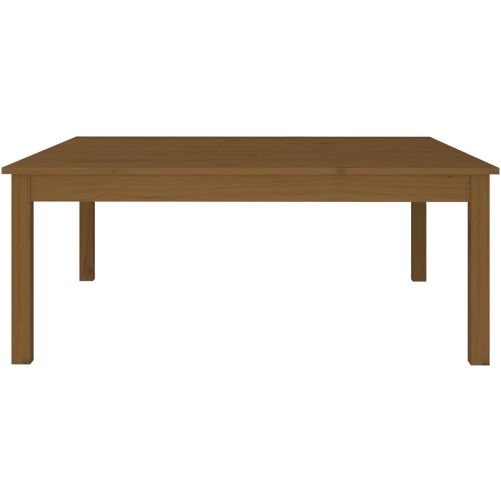 Tavolino Da Salotto Miele 100x100x40 Cm Legno Massello Di Pino - Foto 3