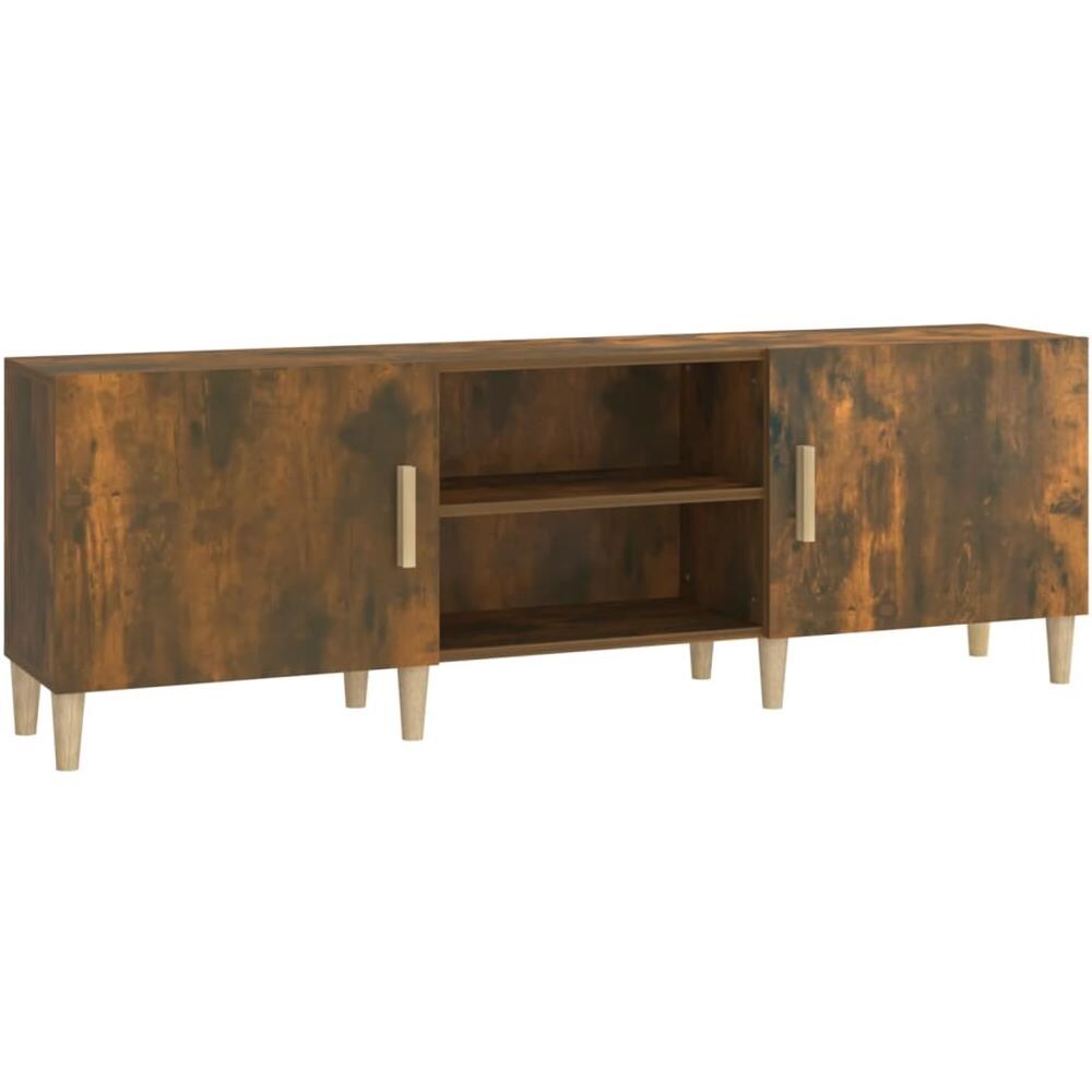 Mobile Porta Tv Rovere Fumo 150x30x50 Cm In Legno Multistrato - Foto 2