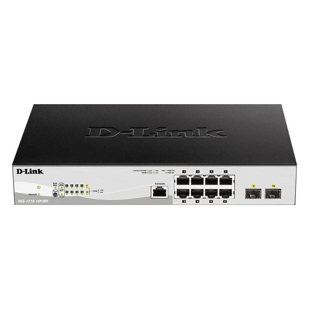 Switch 8-Port 10/100/1000Base-T Poe + 2-Port 1 Gbps Sfp Ports Metro Ethernet Switch - Foto 1
