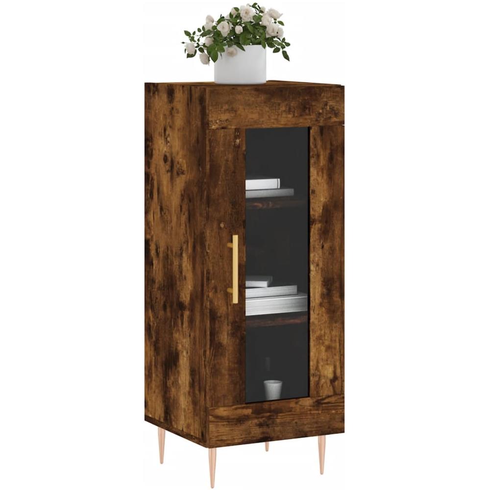 Credenza Rovere Fumo 34,5x34x90 Cm In Legno Multistrato - Foto 3