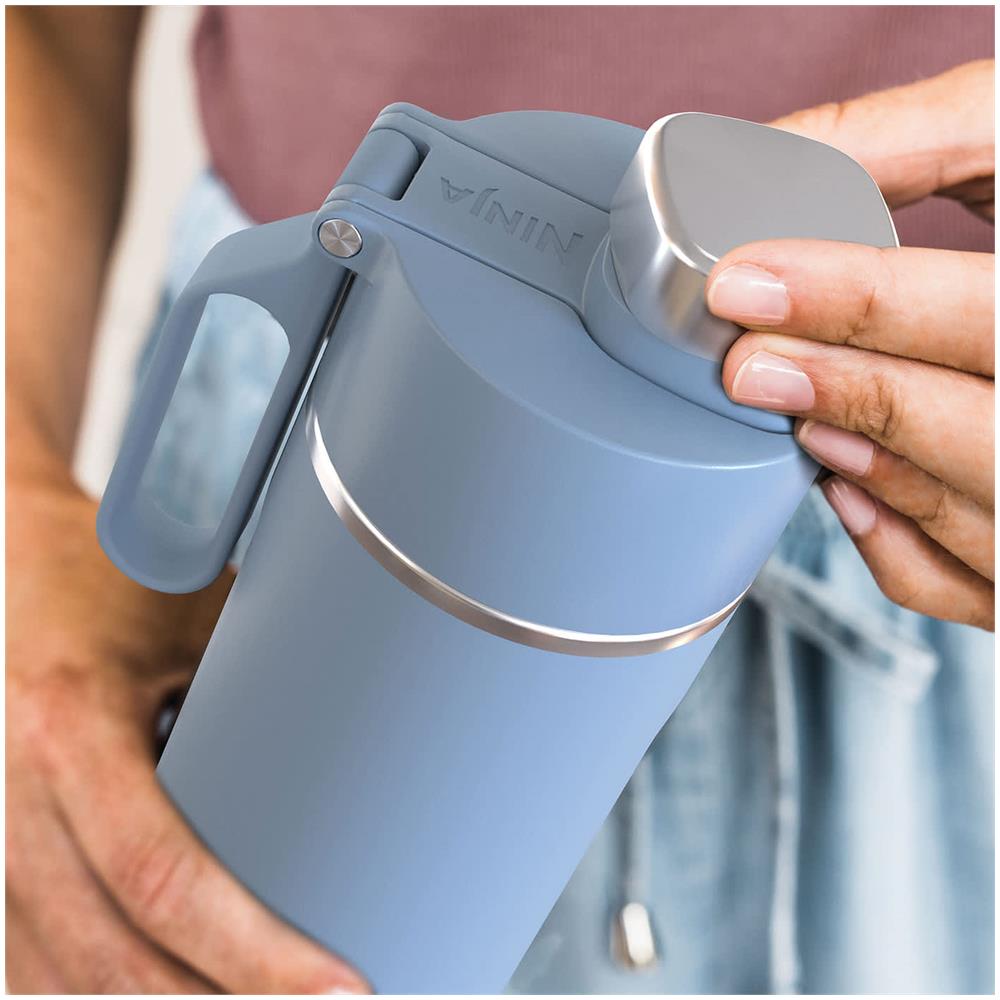 Thirsti Uso quotidiano, Fitness, Trekking, Sport 530 ml Plastica, Acciaio inox Blu - Foto 2