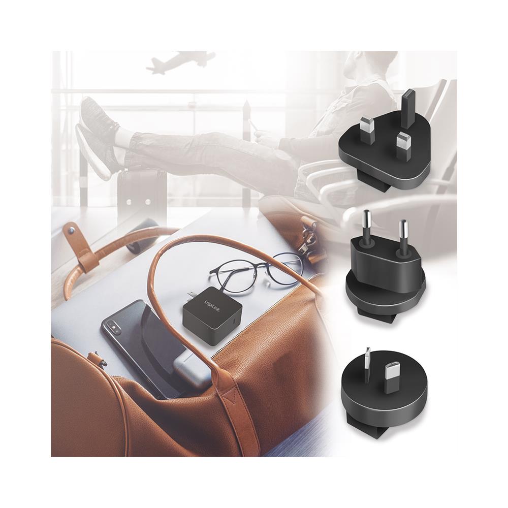 PA0302 Caricabatterie per dispositivi mobili Universale Nero AC Ricarica rapida Interno - Foto 8