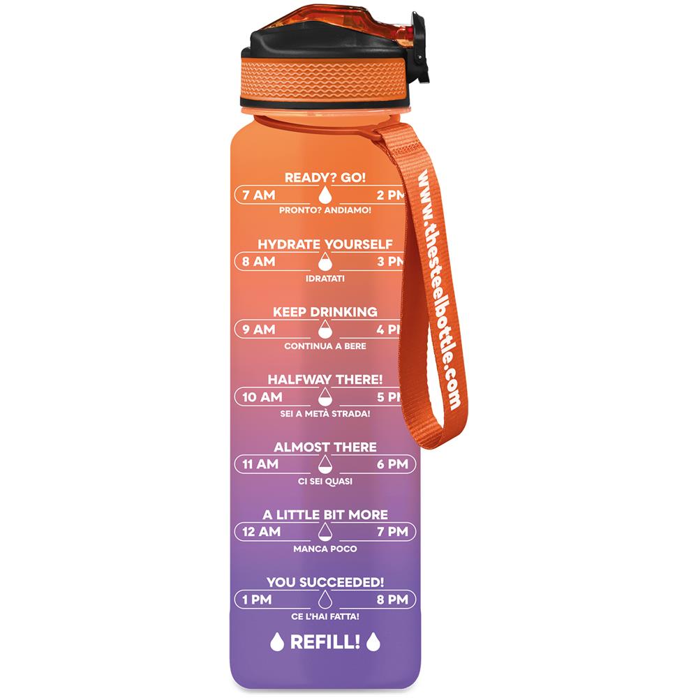 MWB1L4PPH borraccia Uso quotidiano 1000 ml Tritan Pesca, Viola - Foto 1