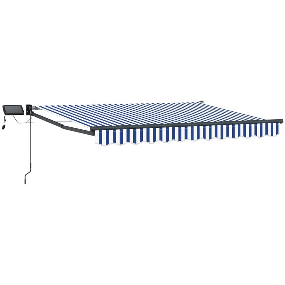 Tenda retrattile manuale con LED Blu e Bianco 3 x 2,5 m - Foto 1