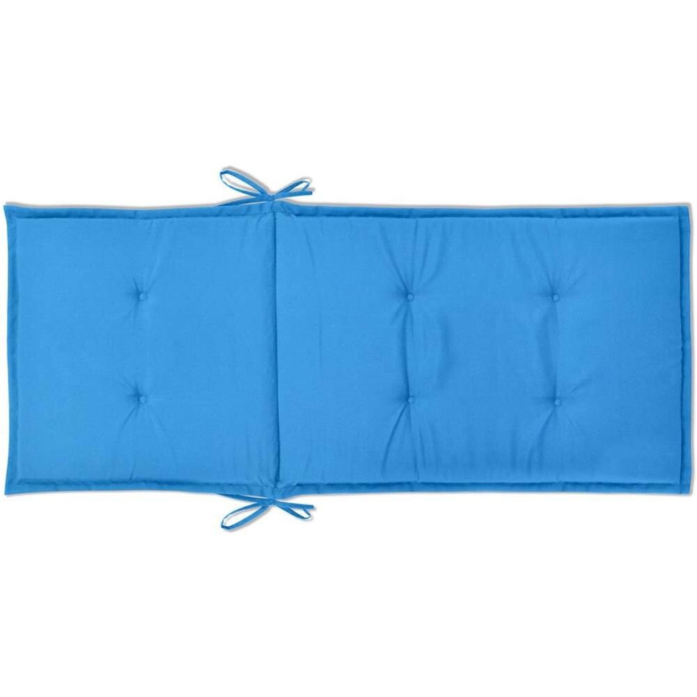 2 pz Cuscini per Sedie da Giardino Blu 120x50x4 cm - Foto 7