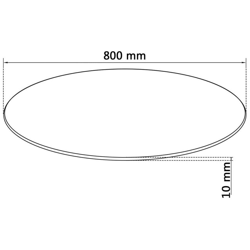 Piano Tavolo Rotondo In Vetro Temperato 800 Mm - Foto 4