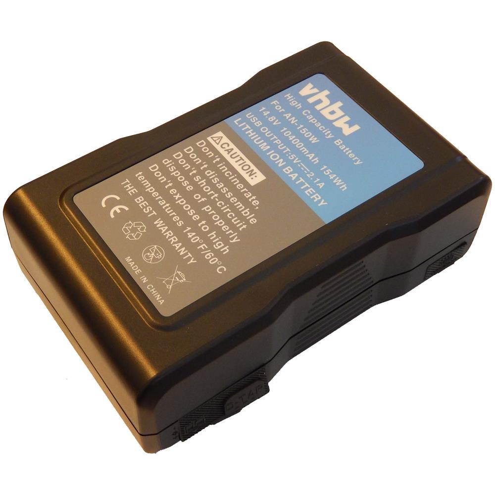 Vhbw Batteria Anton Bauer Gold-Mount 10400mAh 14,8V Per Videocamera Camcorder – Sostituisce Dionic 160/90, Con Porta USB