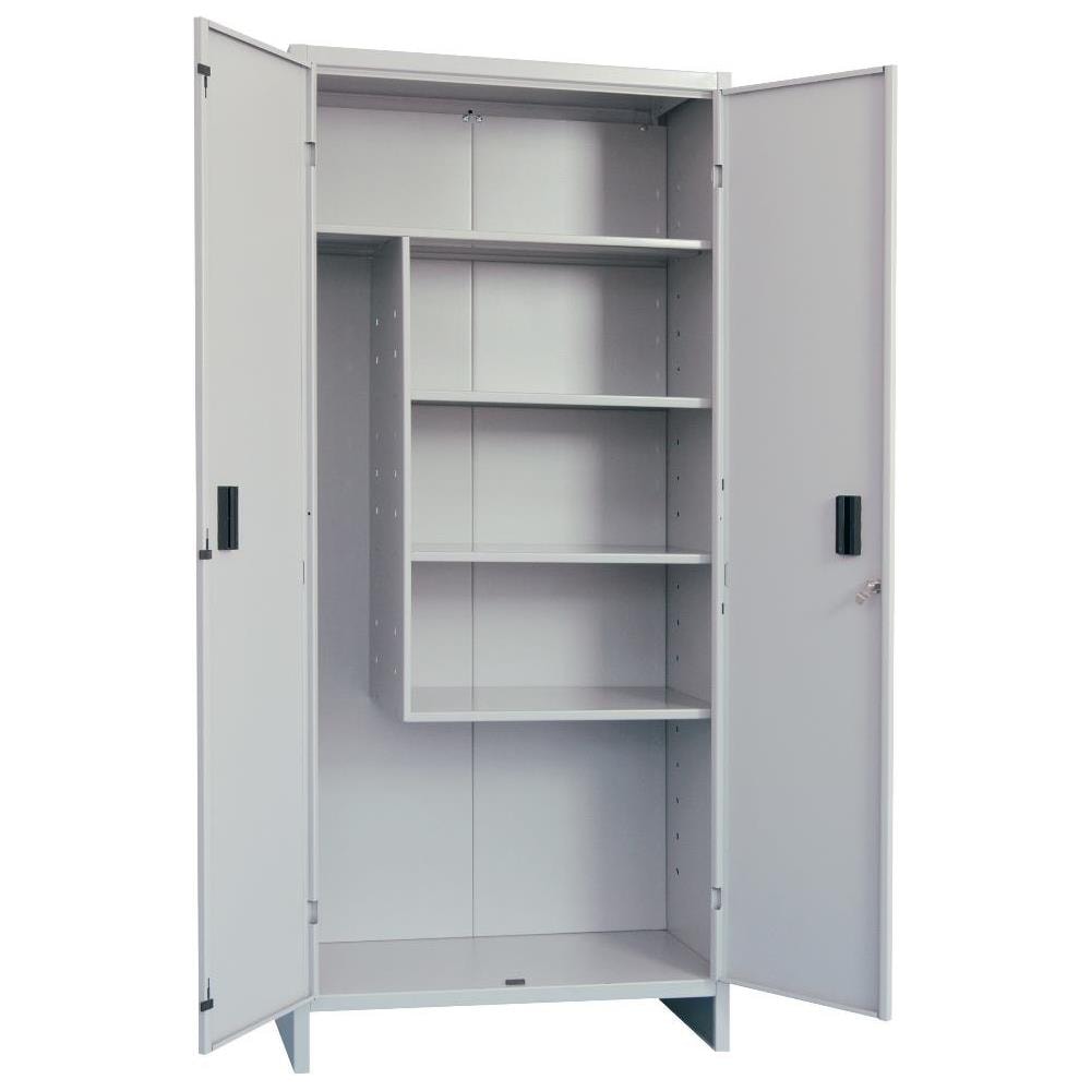 Mobile Armadio Portascope Piani In Metallo Lamiera 2 Ante Per Esterno 175x60x40 - Foto 1