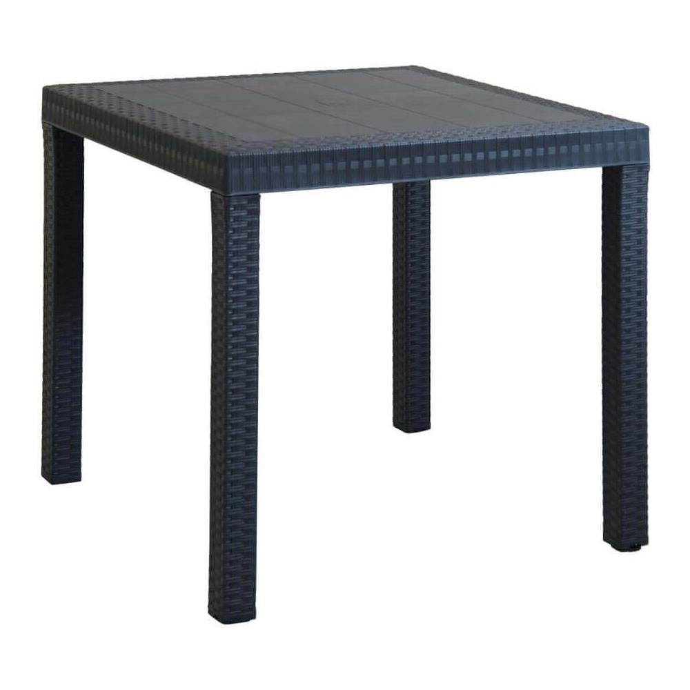 Caligola - Tavolo Da Giardino In Wicker Quadrato - Foto 1