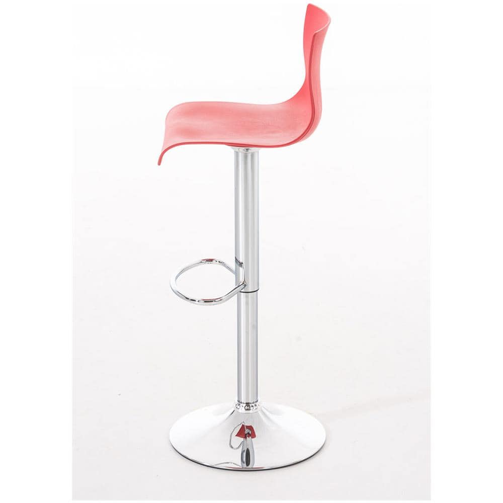 2 Sgabelli Alti Hoover in Polipropilene - Set 2 Sgabelli Bar Design Regolabile 59-80 cm I Sedie Sgabello Girevole 360°con Schienale I Sgabelli Ergonomici Rosso - Foto 2