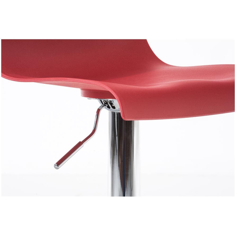 2 Sgabelli Alti Hoover in Polipropilene - Set 2 Sgabelli Bar Design Regolabile 59-80 cm I Sedie Sgabello Girevole 360°con Schienale I Sgabelli Ergonomici Rosso - Foto 5