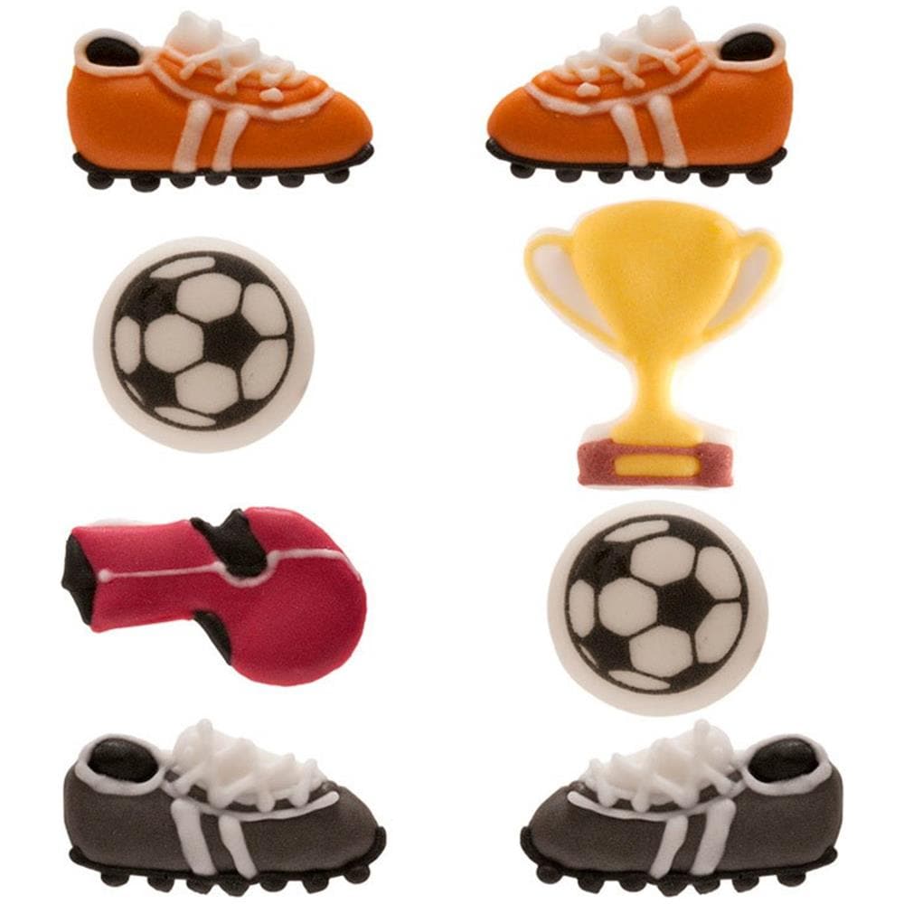 Dekora - 8 Mini Statuine Di Zucchero Tema Calcio - Foto 1