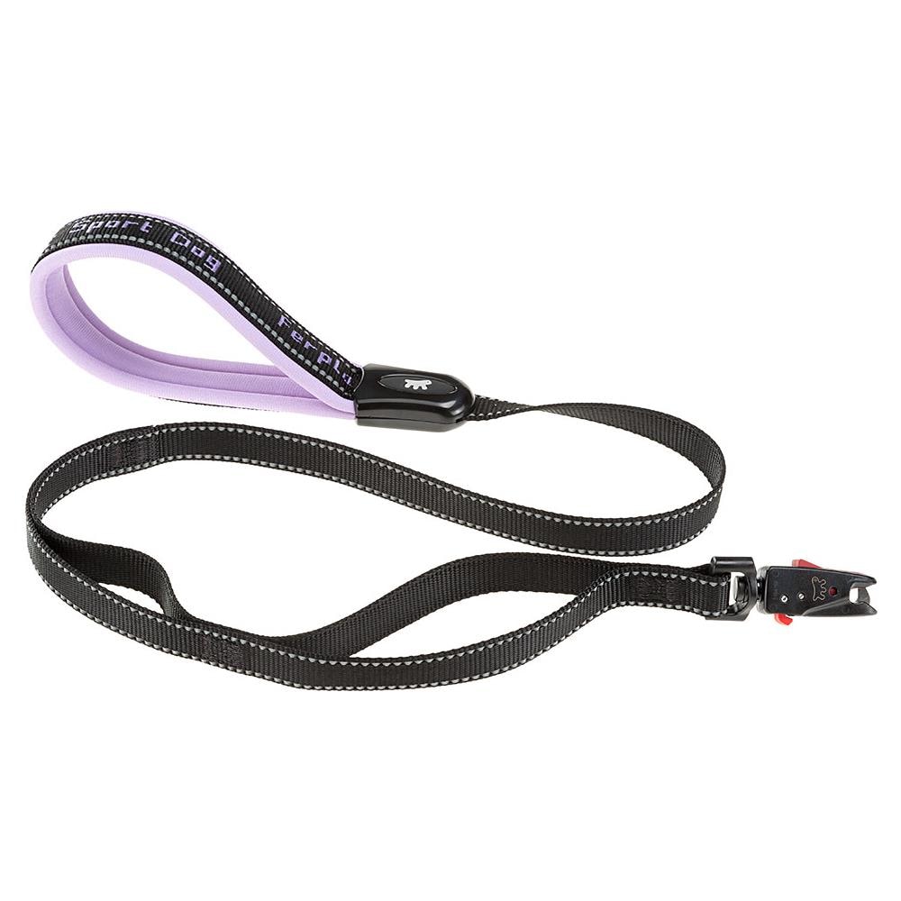 Guinzaglio Per Cani In Nylon Sport Dog Matic G25/120, Innovativo Moschettone Con Meccanismo Magnetico, Impugnatura Imbottita, Cuciture Riflettenti, 25 Mm X L 120 Cm Lilla - Foto 1