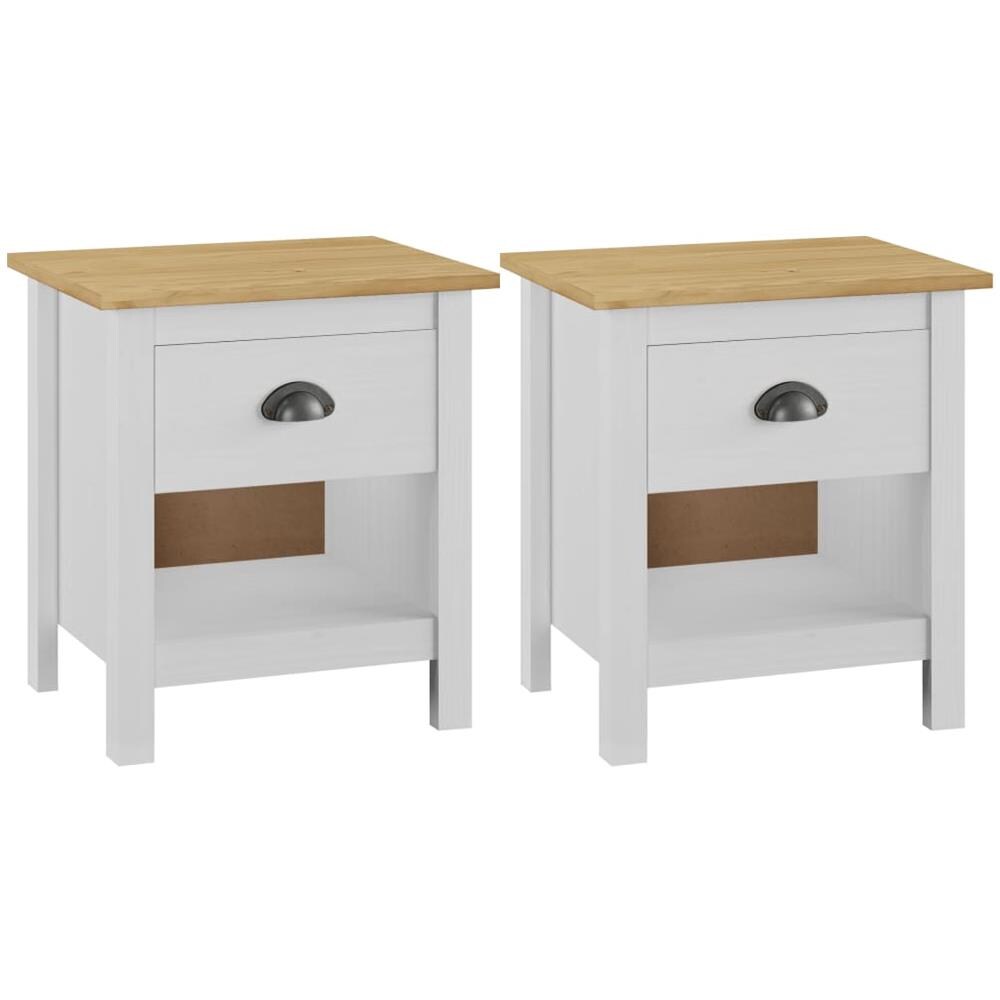 Comodini Hill 2 pz 46x35x49,5 cm Legno Massello di Pino - Foto 1